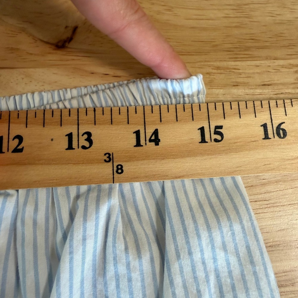 VTG Christian Dior Blue Striped Pajama Set Size S Monogram Long Sleeve Top Pants - Picture 11 of 13